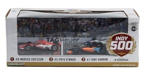 Marcus Ericsson #8 #5 Pato OWard #1 Tony Kanaan1/64th 2022 Greenlight Indy 500 podium 3 car set