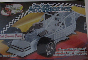 Show Boater Accessories Chrome Parts for 1/25th scale asphalt modified model car kit