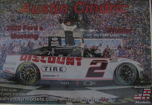 Austin Cindric #2 2022 Discount Tire Daytona Winner Ford Mustang Salvino Model Car Kit