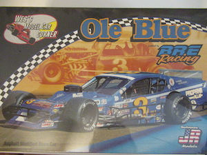 Old Blue #3 BRE Racing asphalt modified  1/25th JR Salvino model car kit