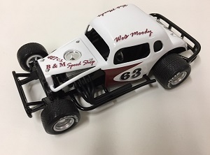 Wes Moody #63 B &M Speed Shop 1/25th custom built modified coupe