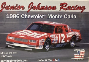 Junior Johnson Racing #12 1986 Budweiser Chevrolet Monte Carlo Salvino Model Car Kit