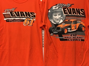 Richie Evans #61 Hall of Fame/Pinto orange tee shirt or sweatshirt