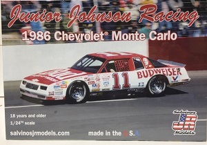 Junior Johnson Racing #11 1986 Budweiser Chevrolet Monte Carlo Salvino Model Car Kit