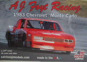 A J Foyt Racing #14 1983  Valvoline Chevrolet Monte Carlo Salvino Model Car Kit
