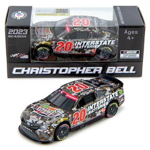 Christopher Bell #20 1/64th 2023 Lionel Interstate Batteries Camo Patriotic Toyota