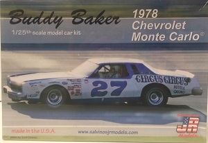 Buddy Baker #27 1/25th Circus Circus 1978 Chevrolet Monte Carlo plastic model kit